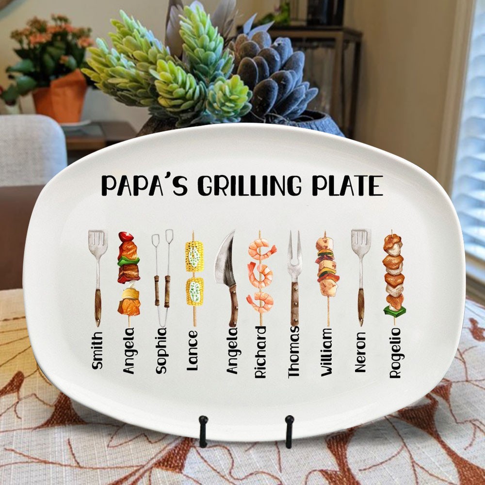 Personalized Daddy's Grilling Plate Father's Day Gift