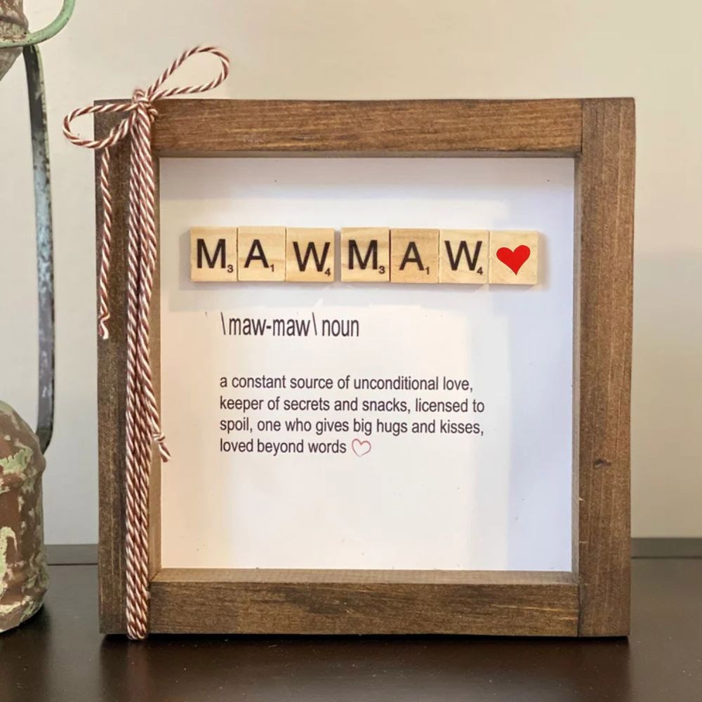 Mawmaw Definition Gift, Mother's Day Gift, Mom Gift, Grandparent Day, Mawmaw's Day Gift, Mawmaw Sign, Mawmaw Frame,