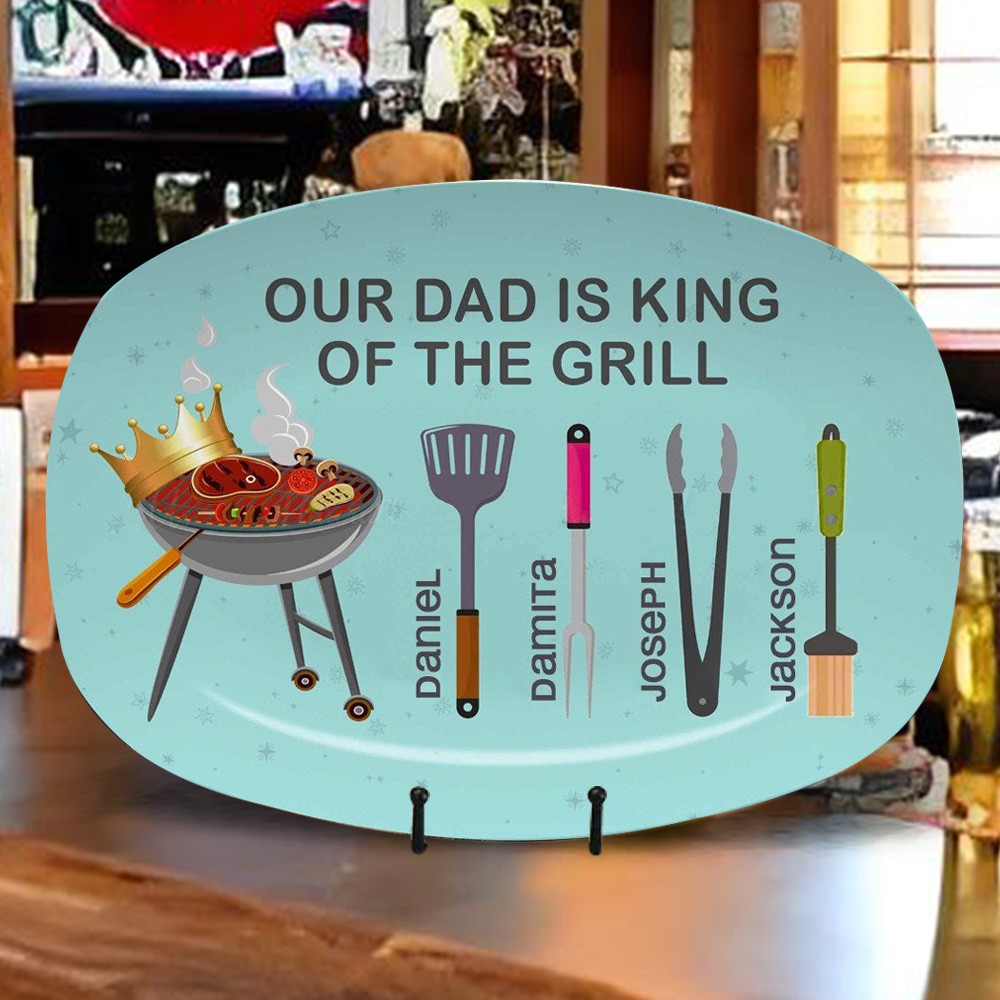 Personalized Daddy's Grilling Plate Father's Day Gift