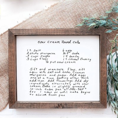 Personalized Recipe, Handwritten Recipe Wood Sign,Mom Gift.