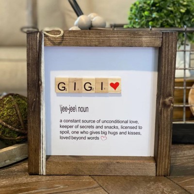 GiGi Mother's Day Gift, Gigi Sign, Grandparent Day, Mother's Day Gift, Grandmother Gift, Grandmother Frame, Gigi Definition