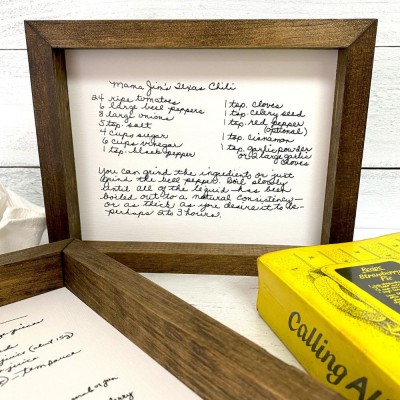 Personalized Recipe, Handwritten Recipe Wood Sign,Mom Gift.