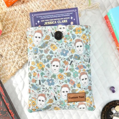 Halloween Book Sleeve, Padded Book Cover,bookish gifts.