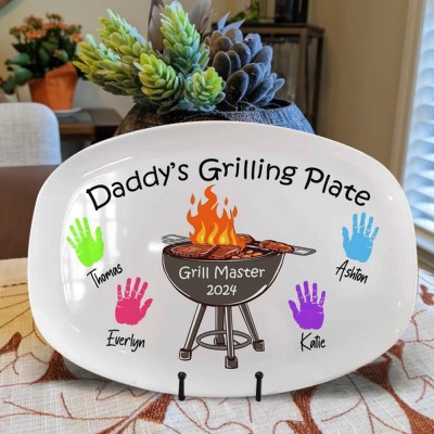 Personalized Daddy's Grilling Plate Father's Day Gift