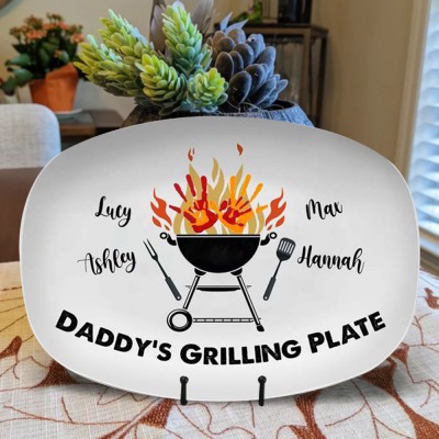 Personalized Daddy's Grilling Plate Father's Day Gift