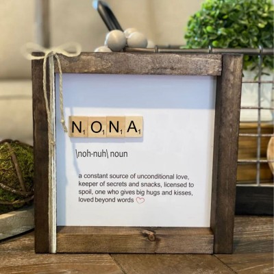 Mother's Day Gift, Nona Gift, Love Nona, Nona Frame