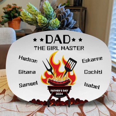 Personalized Daddy's Grilling Plate Father's Day Gift