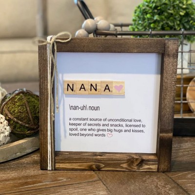 Nana Gift, Nana Definition Gift, Mother's Day Gift, Grandparent Day, Grandmother Gift, Nana's Day Gift, Nana Sign, Nana Frame, Nana Decor