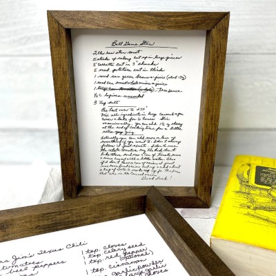 Personalized Recipe, Handwritten Recipe Wood Sign,Mom Gift.